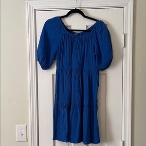 Old Navy Royal Blue Puff Sleeve Mini Dress